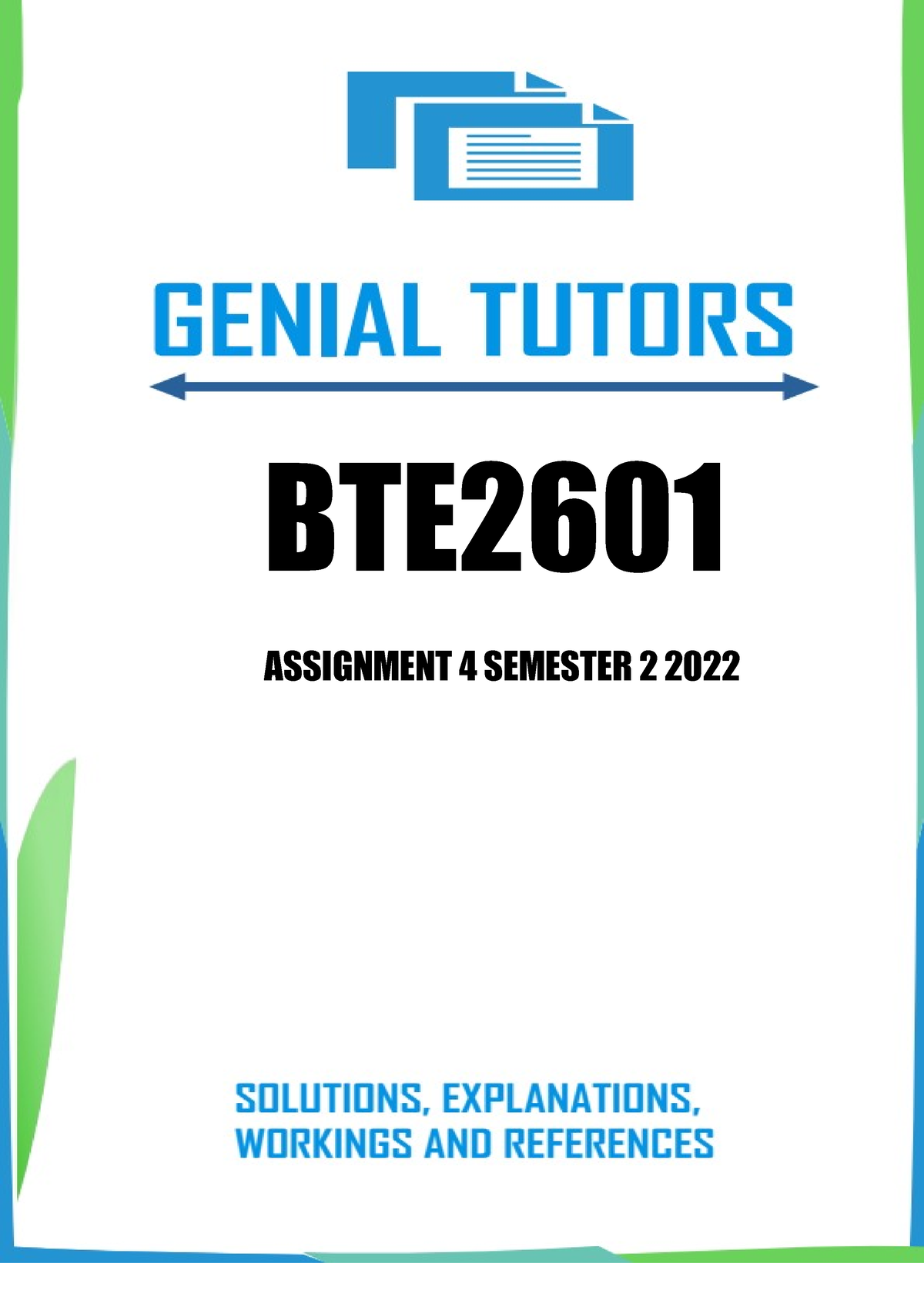 bte2601 assignment 4 answers pdf