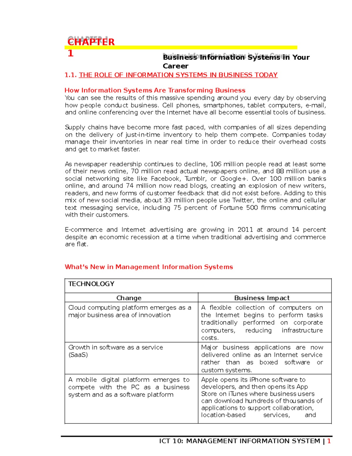 Chapter-1-Business-Information-Systems-in-Your-Career - 1. THE ROLE OF ...