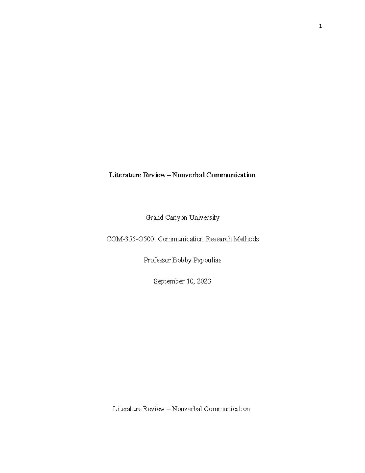 literature review in communication research