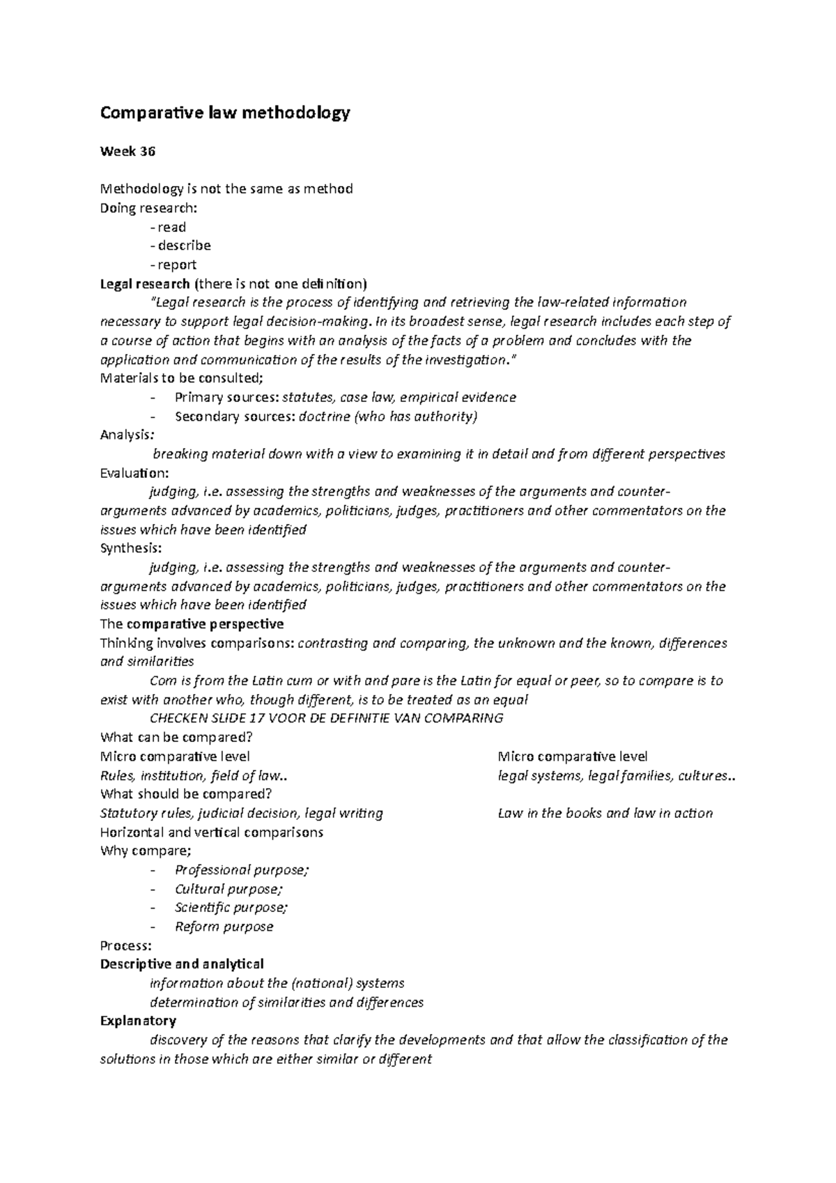 Comparative Law Methodology - In Its Broadest Sense, Legal Research ...