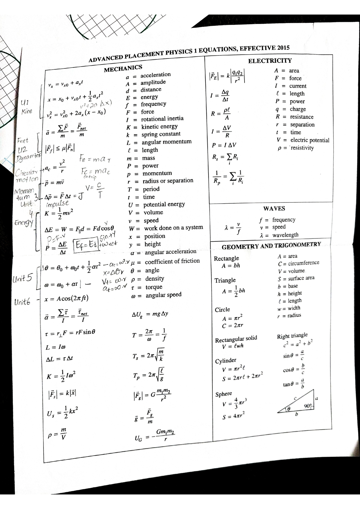 AP Physics 1 - These are class assignments and very helpful and one of ...