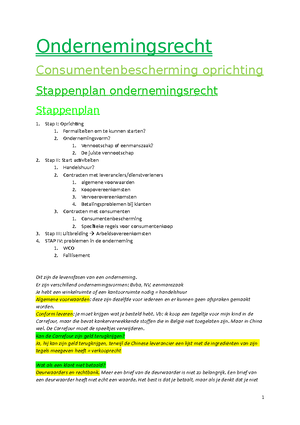 Ondernemingsrecht-Samenvatting-1 - Warning: TT: Undefined Function: 32 ...