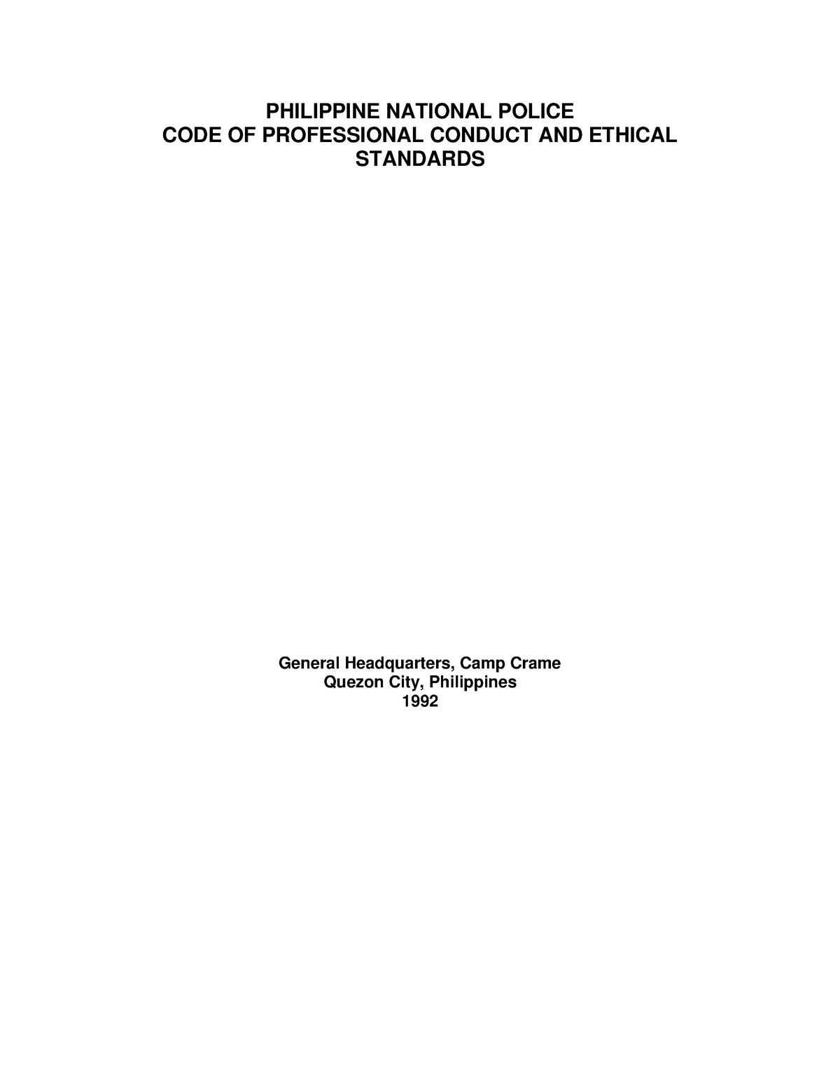 the-pnp-code-of-professional-conduct-ethical-standards-philippine