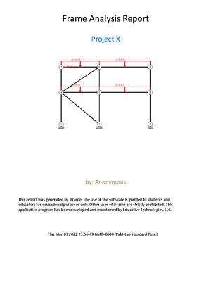 Report - details - Frame Analysis Report Project X by: Anonymous This ...