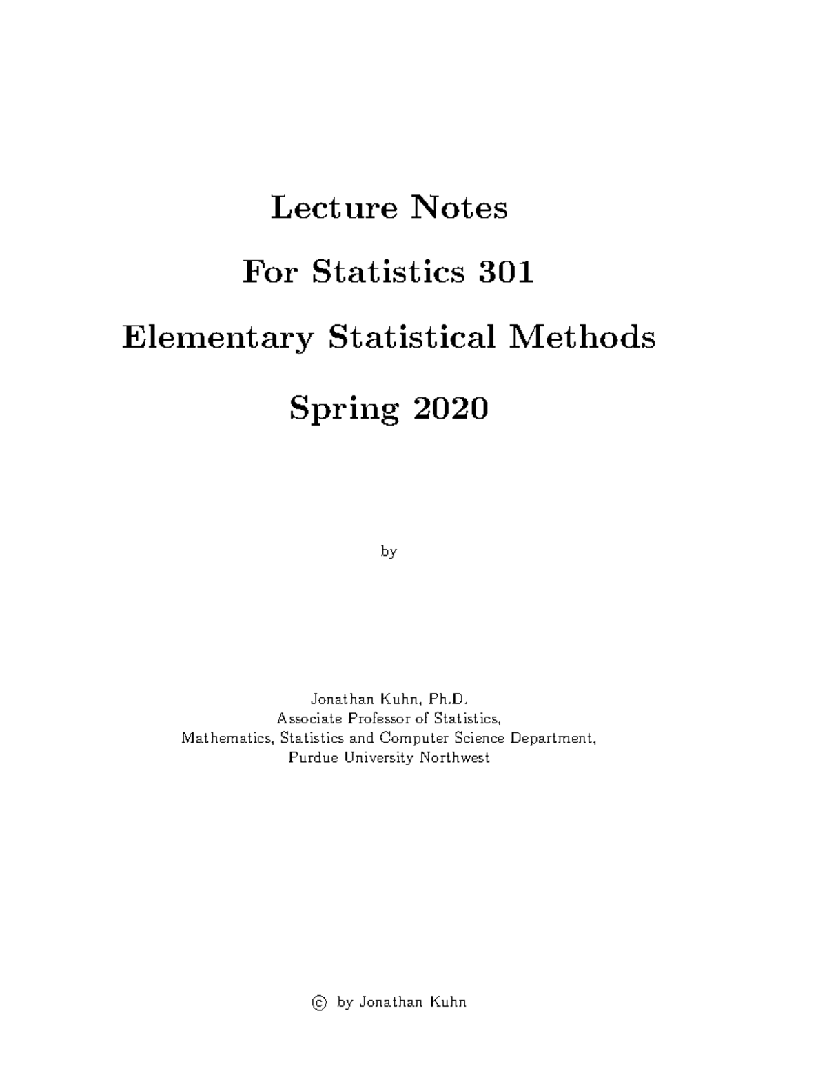 Lecturenotes 1-14 - Lecture Notes For Business Statistics - Lecture ...