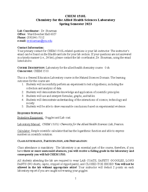 Study Guide for Exam 3 CHEM 1510 S23 - Study Guide for Exam 3 CHEM 1510 ...