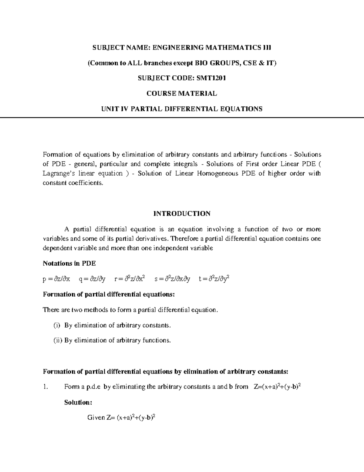 UNIT-IV - dbms notes unit 4 - SUBJECT NAME: ENGINEERING MATHEMATICS III ...