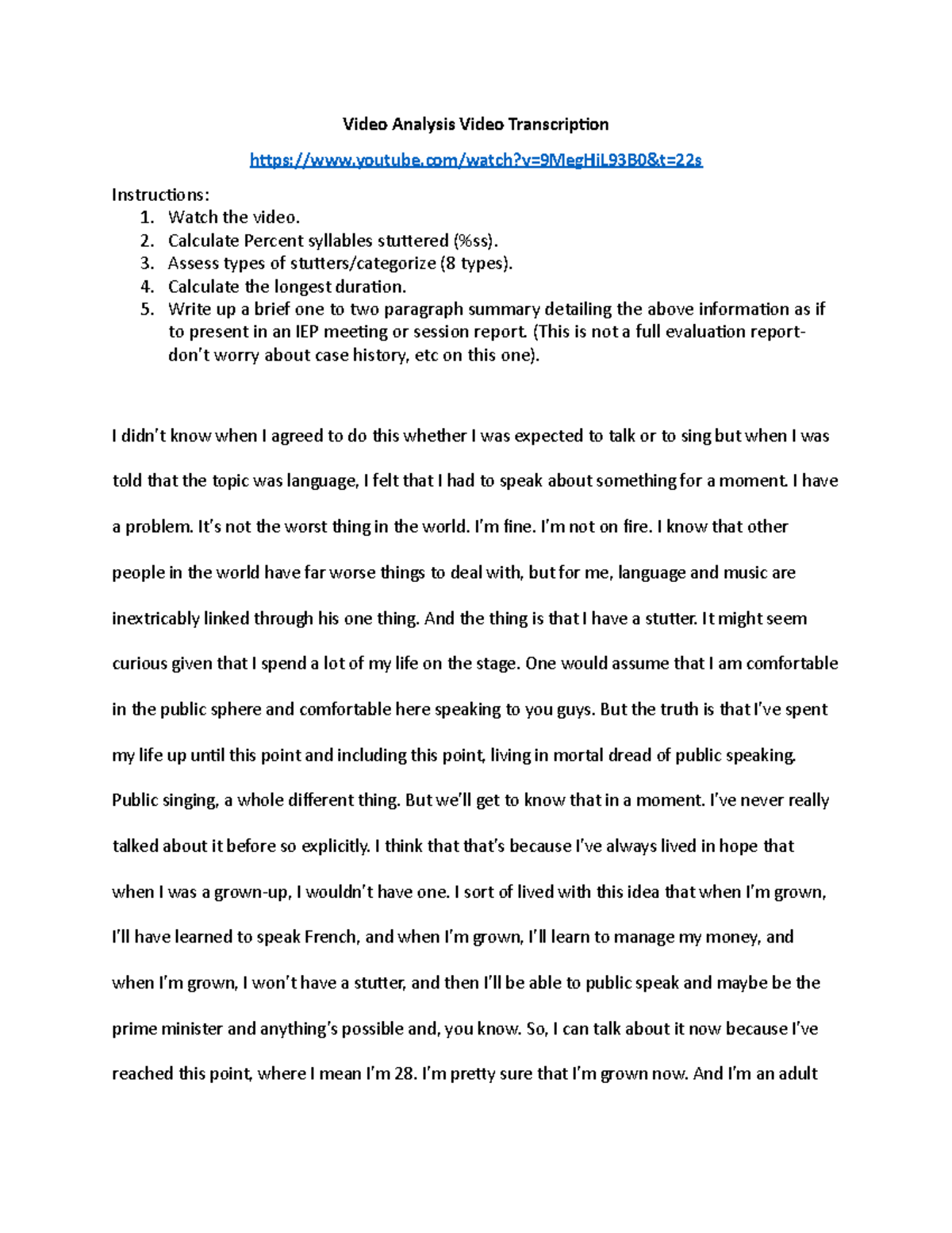 Video Analysis Video Transcription - Video Analysis Video Transcription ...