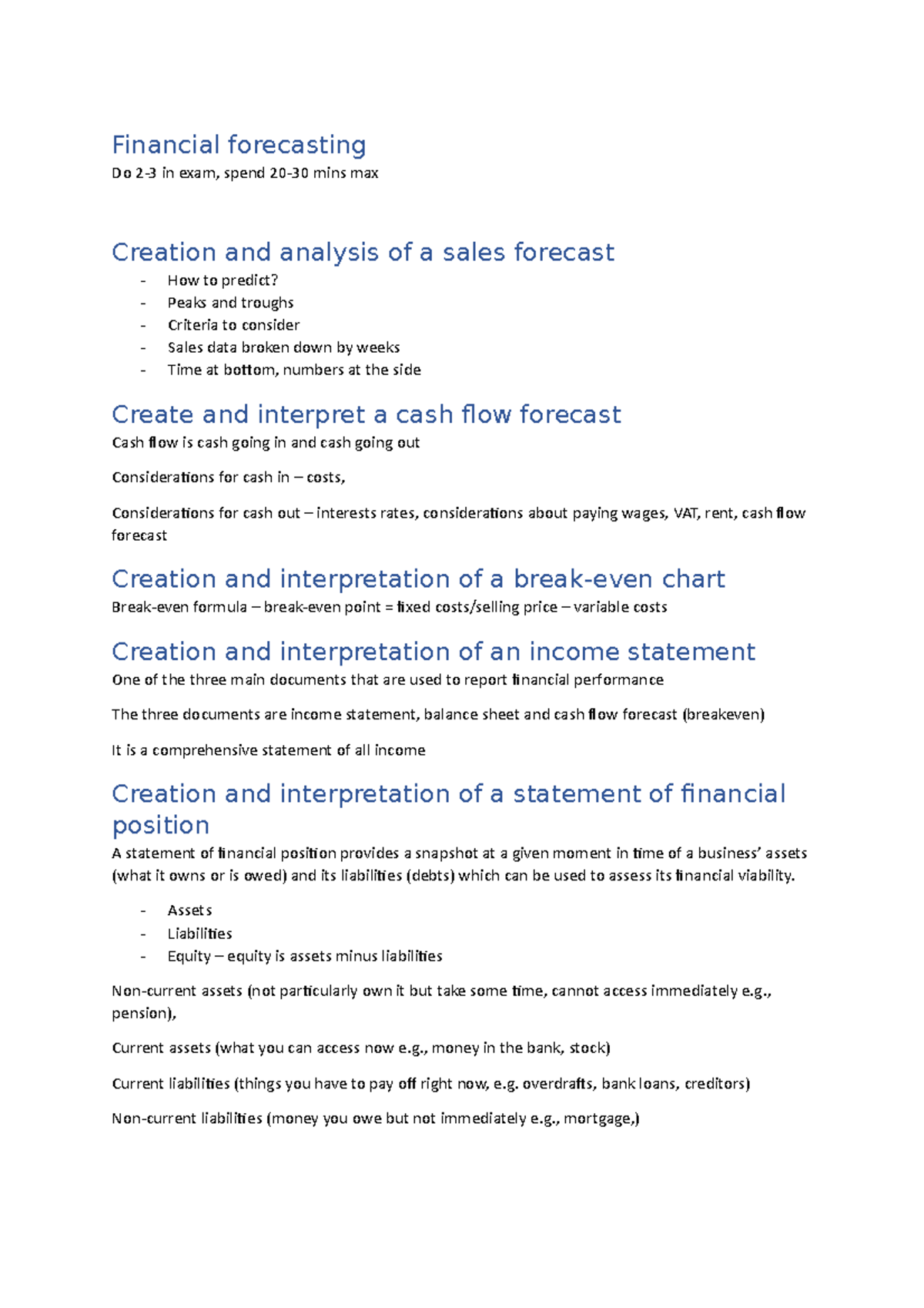 Learning aim F - BTEC Business Unit 7 Business decision making notes ...