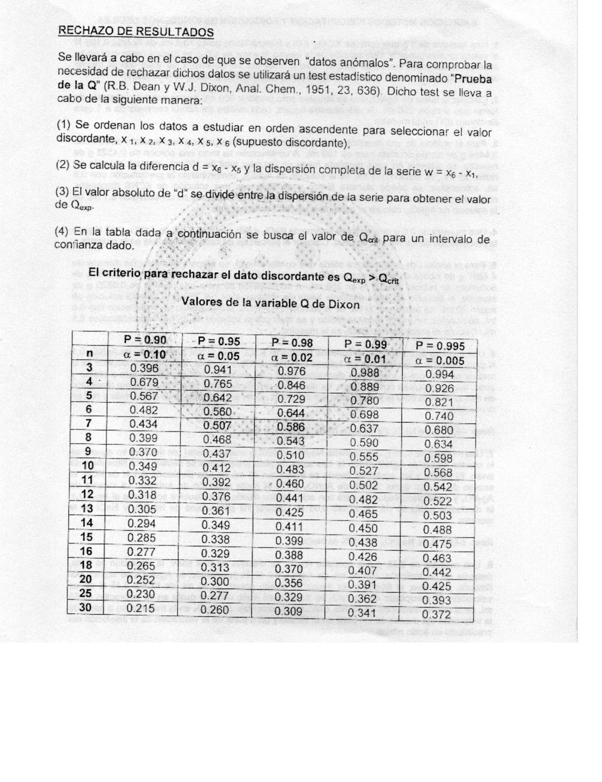 Qdixon Tabla dixon Probabilidad Y Estadística Studocu
