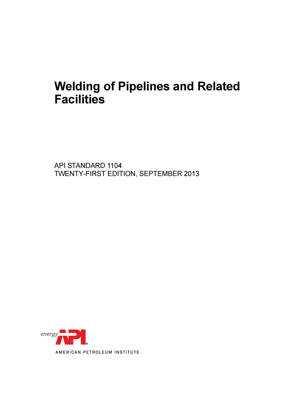 API Standard 1104 Welding Of Pipelines And Related Facilities 21 Th   Thumb 1200 1553 