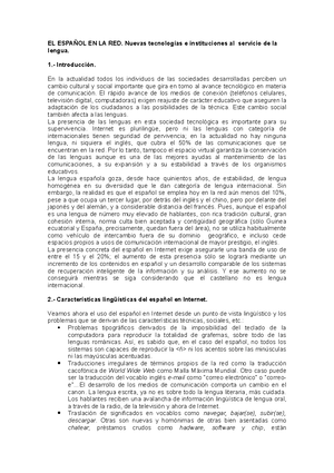 Español en la red Español en la red