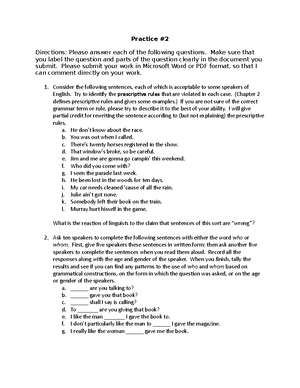 TESL 205 Practice 6 - Practice # Directions: Please answer each of the ...