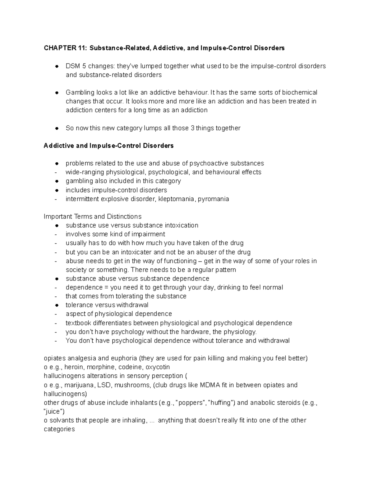 Chapter 11 And 12 - CHAPTER 11: Substance-Related, Addictive, And ...