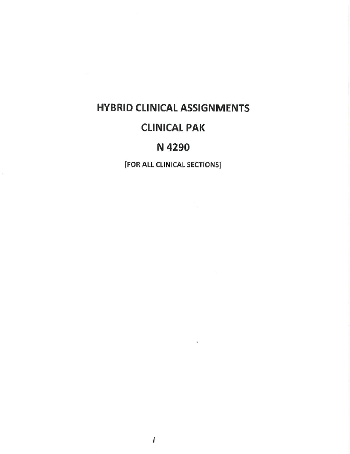 Clinical Assignments Student Clinical Course Pak For Fall 2021 - NUR ...