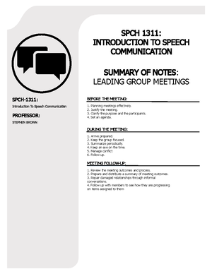 SPCH-11-Verbal Communication: - SPCH 1311: INTRODUCTION TO SPEECH ...