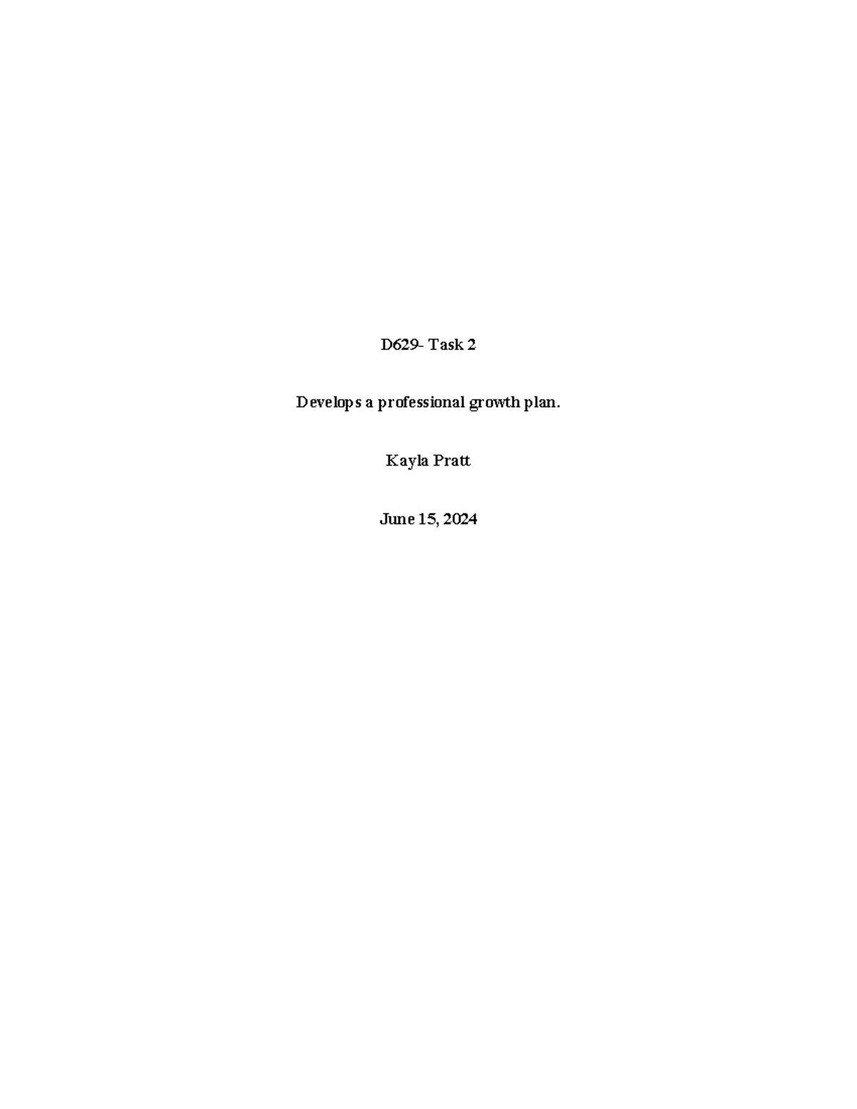 D629-Task 2- The Reflective Practitioner - D629- Task 2 Develops a ...