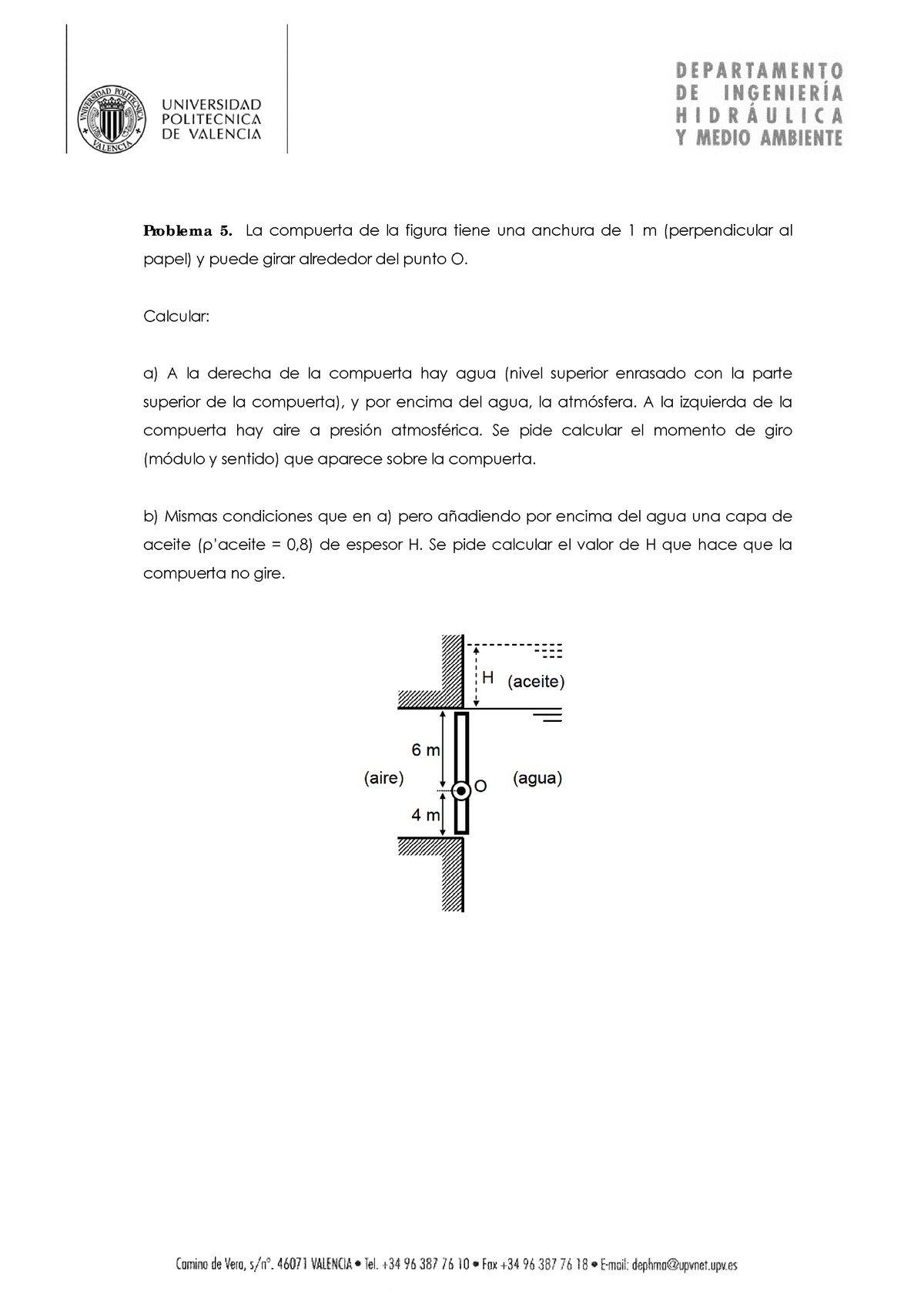 Ejercicio De Seminario - P5. Compuerta Vertical - Problema 5. La ...