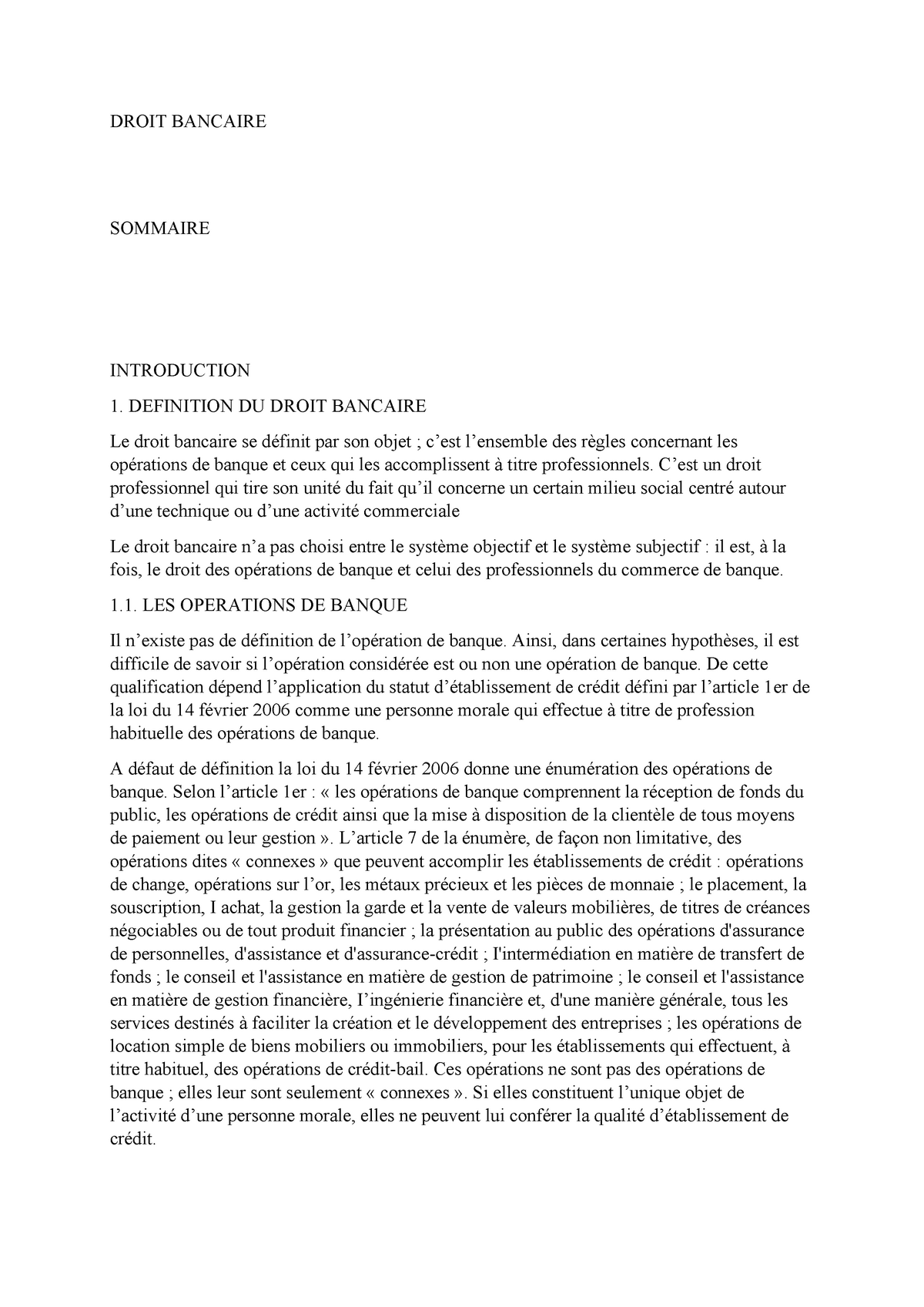 dissertation droit bancaire