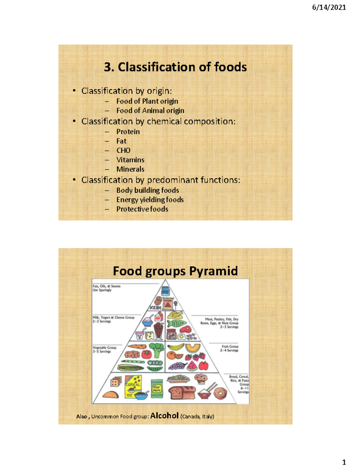 classification essay about types of food