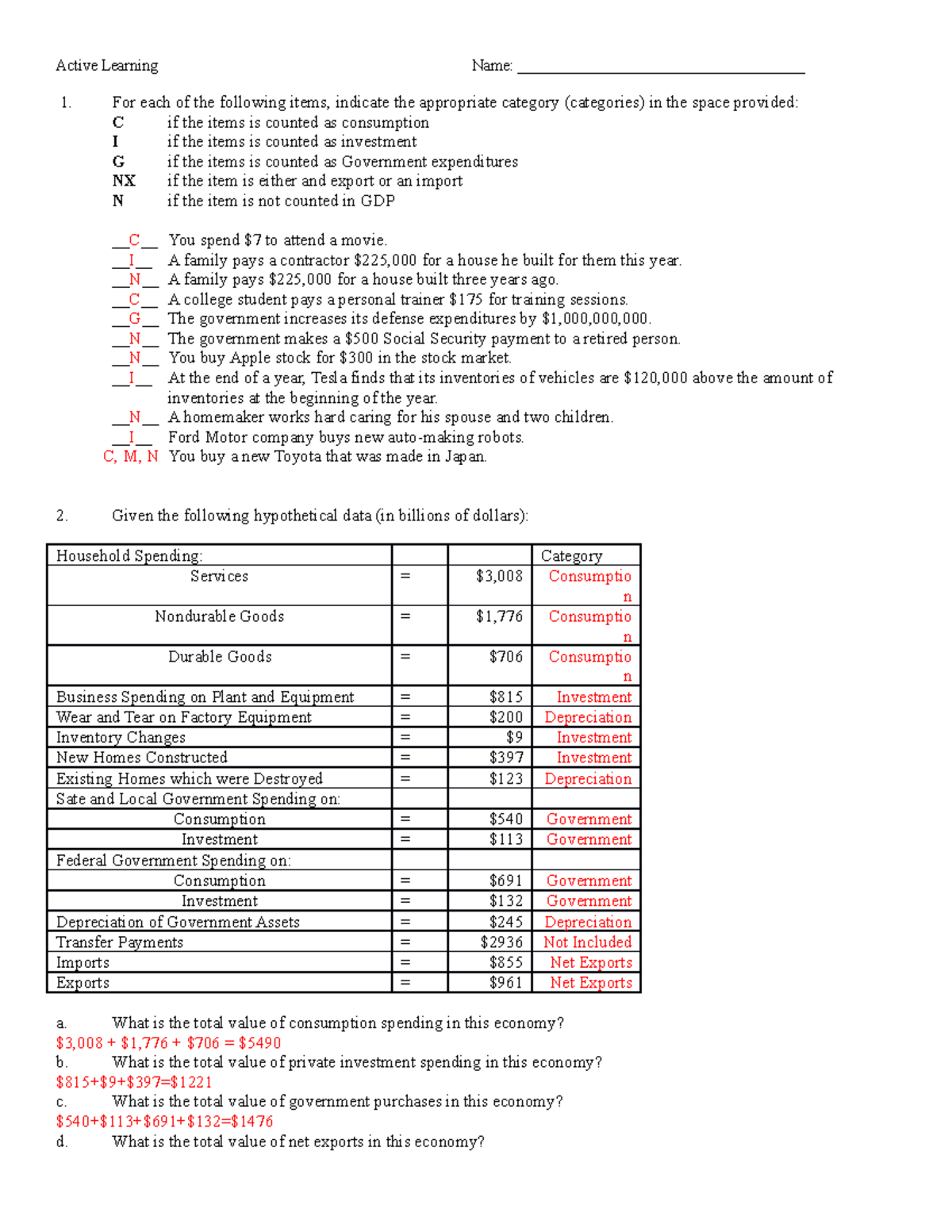 gdp assignment answer key