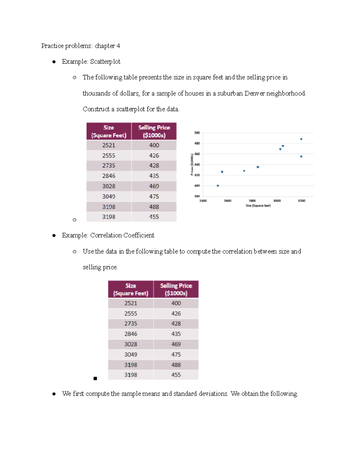 Introductory Statistics Practice Problems Chapter 4 5 Practice