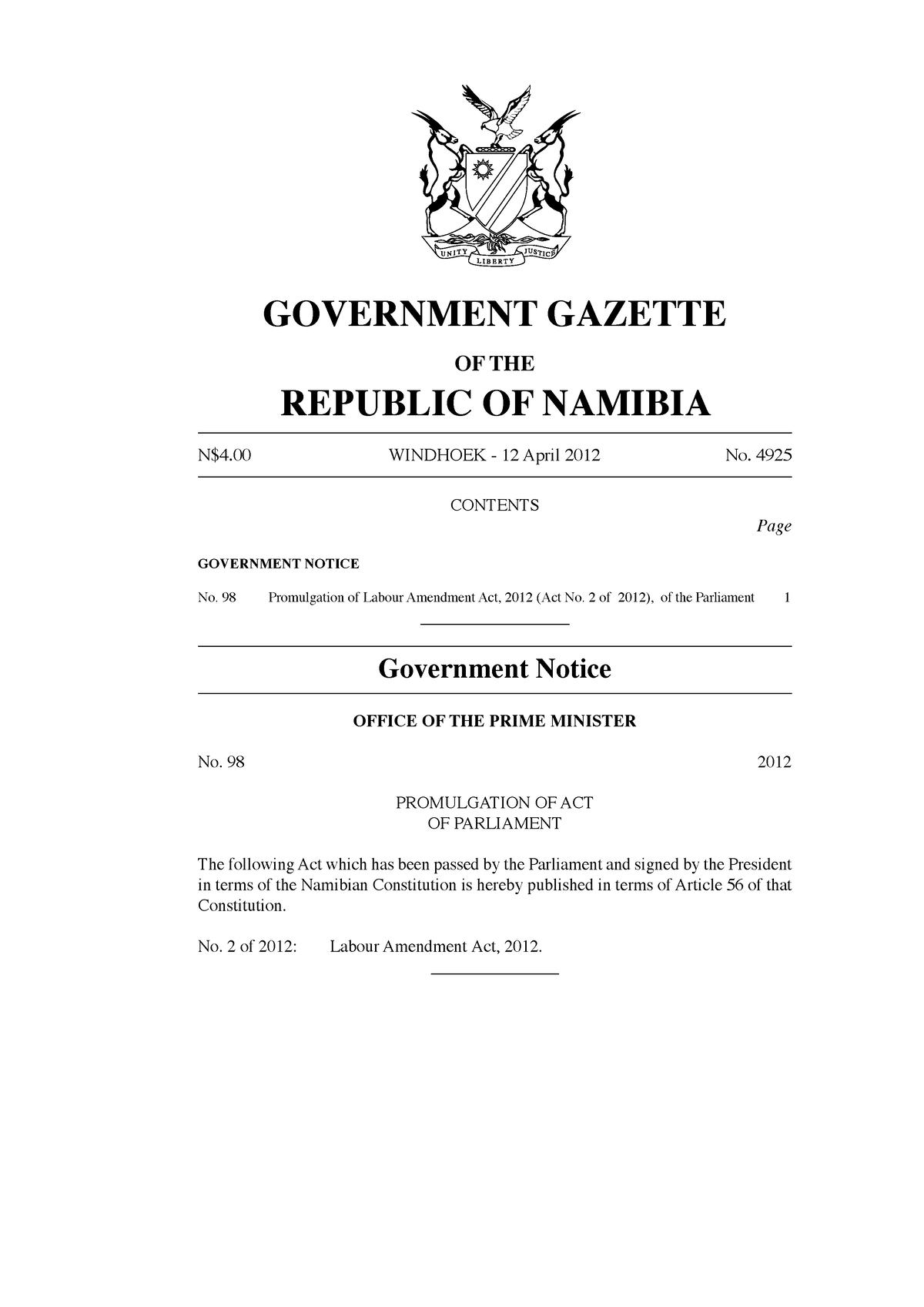 labour-amendment-act-no-n-4-windhoek-12-april-2012-no-government