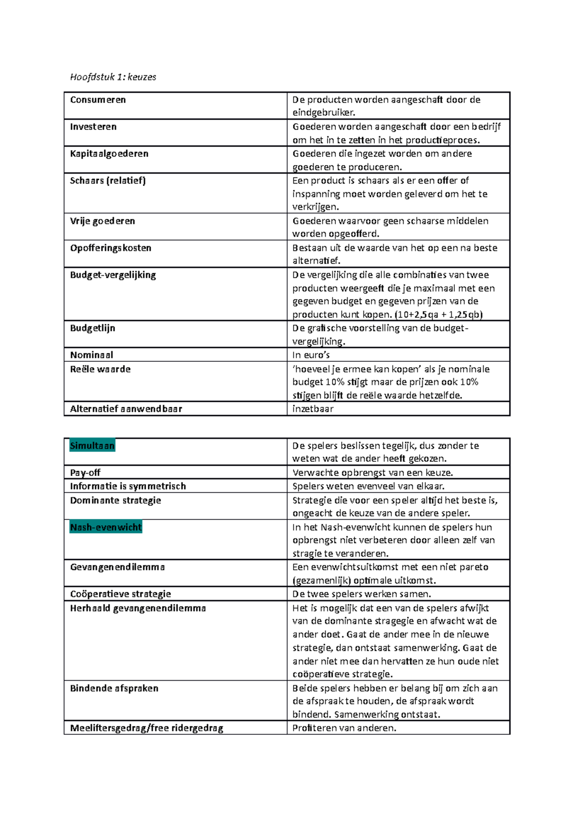 Economie Levensloop H1 (helemaal) En H3 (eerste Deel) - Hoofdstuk 1 ...