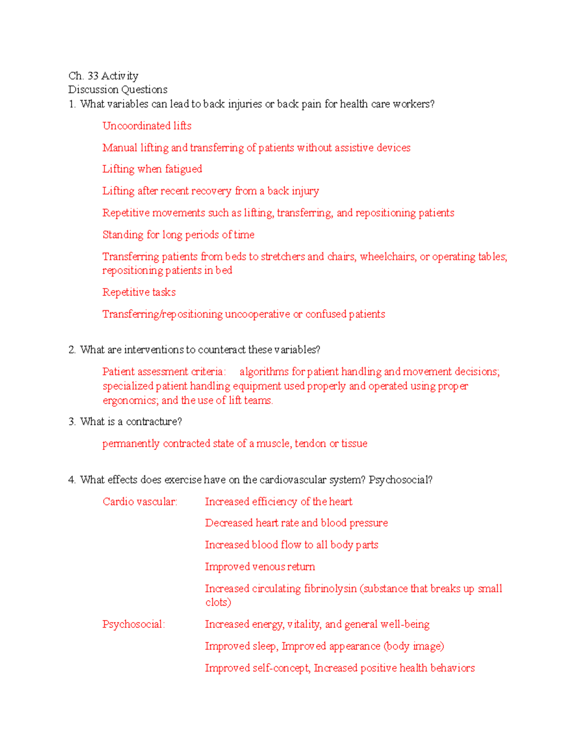 Skills Review Test 2 - Abc - Ch. 33 Activity Discussion Questions What 