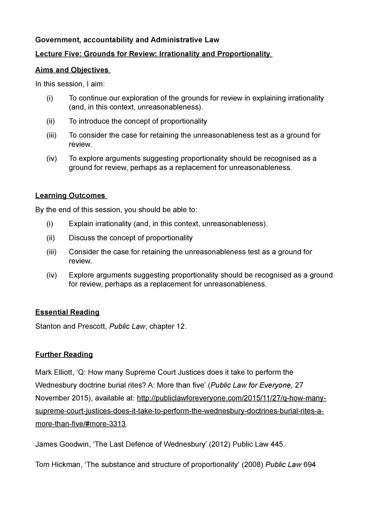 City University Optometry Modules