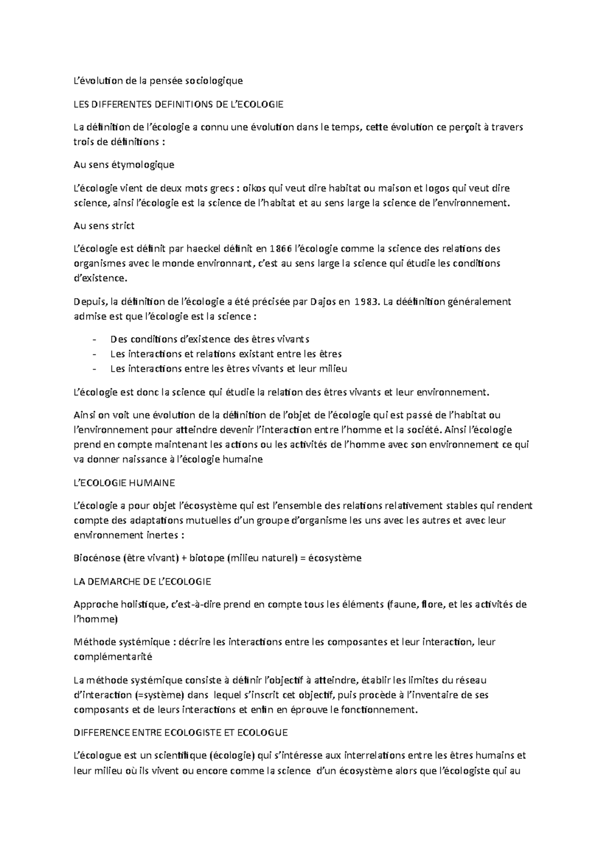 La sociologie de l'environnement