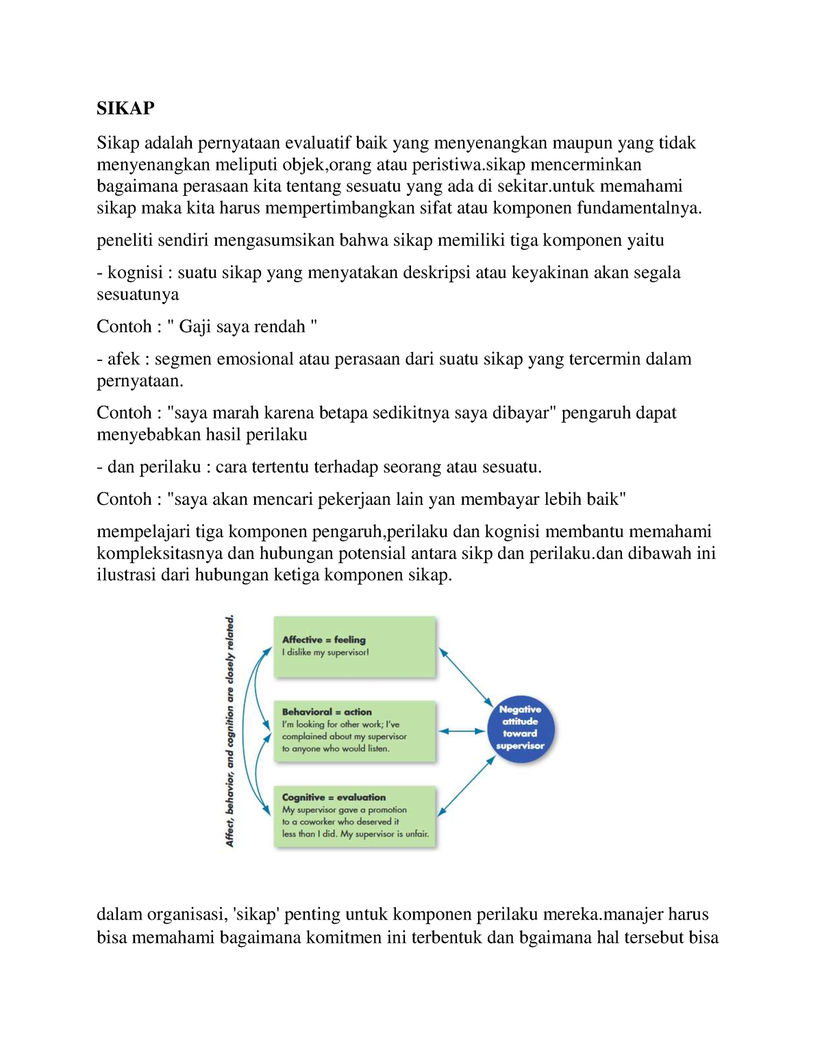 Mendefenisikan Sikap Dan Kepuasan Kerja - SIKAP Sikap Adalah Pernyataan ...