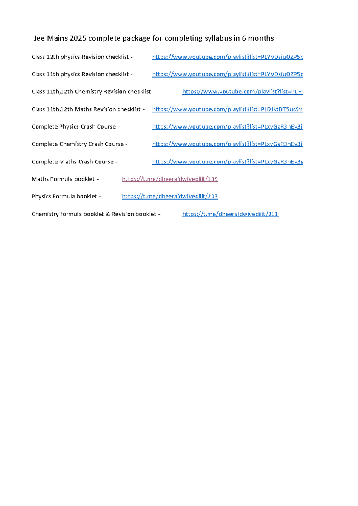 Complete package for jee main 2025 - Jee Mains 2025 complete package ...