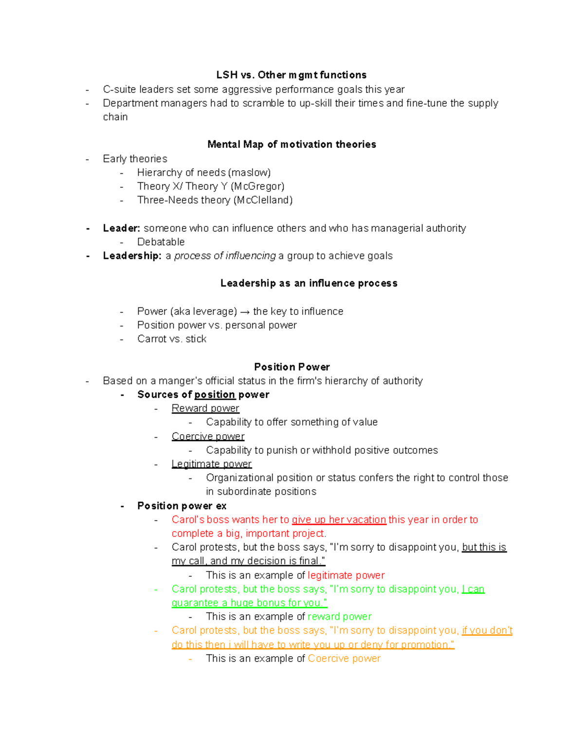 MGMT-(11 14 22) - Lecture notes, practice problems, and scenarios ...