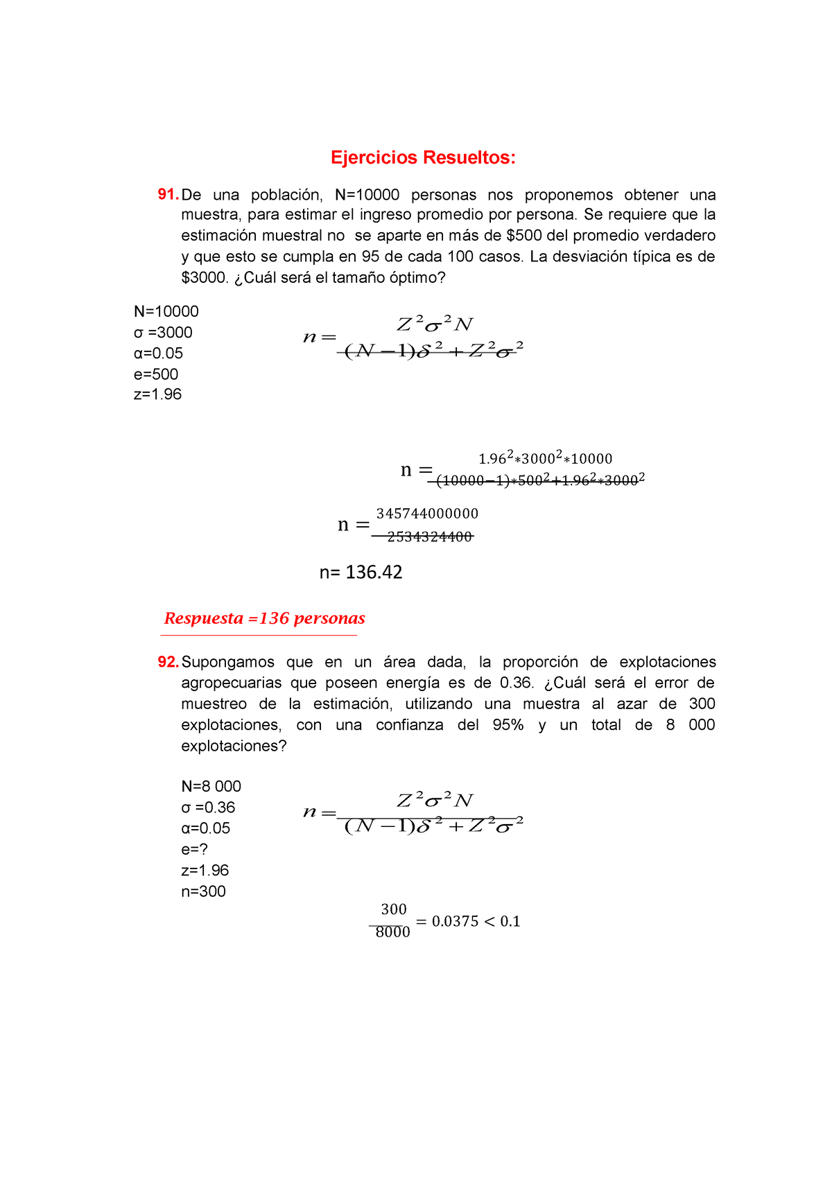 Ejercicios-del-tamao-de-la-muestra Compress - Ejercicios Resueltos: De ...