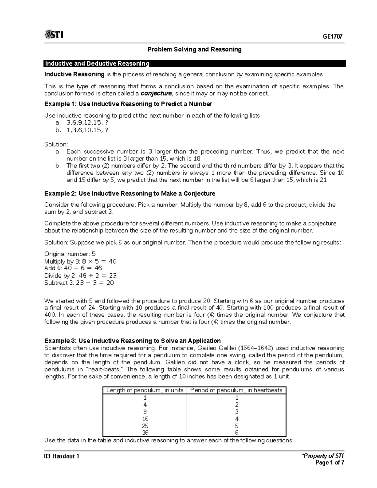 Mathematics Midterm 03 Inductive Deductive Reasoning Problem Solving And Reasoning Inductive Mathematics Midterm 03 Inductive Deductive Reasoning Problem Solving And Reasoning Inductive
