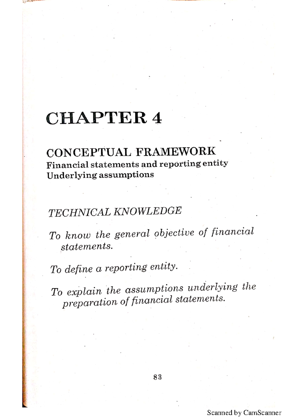 Chapter 4 CF Financial Statements Underlying Assumptions - Accountancy ...