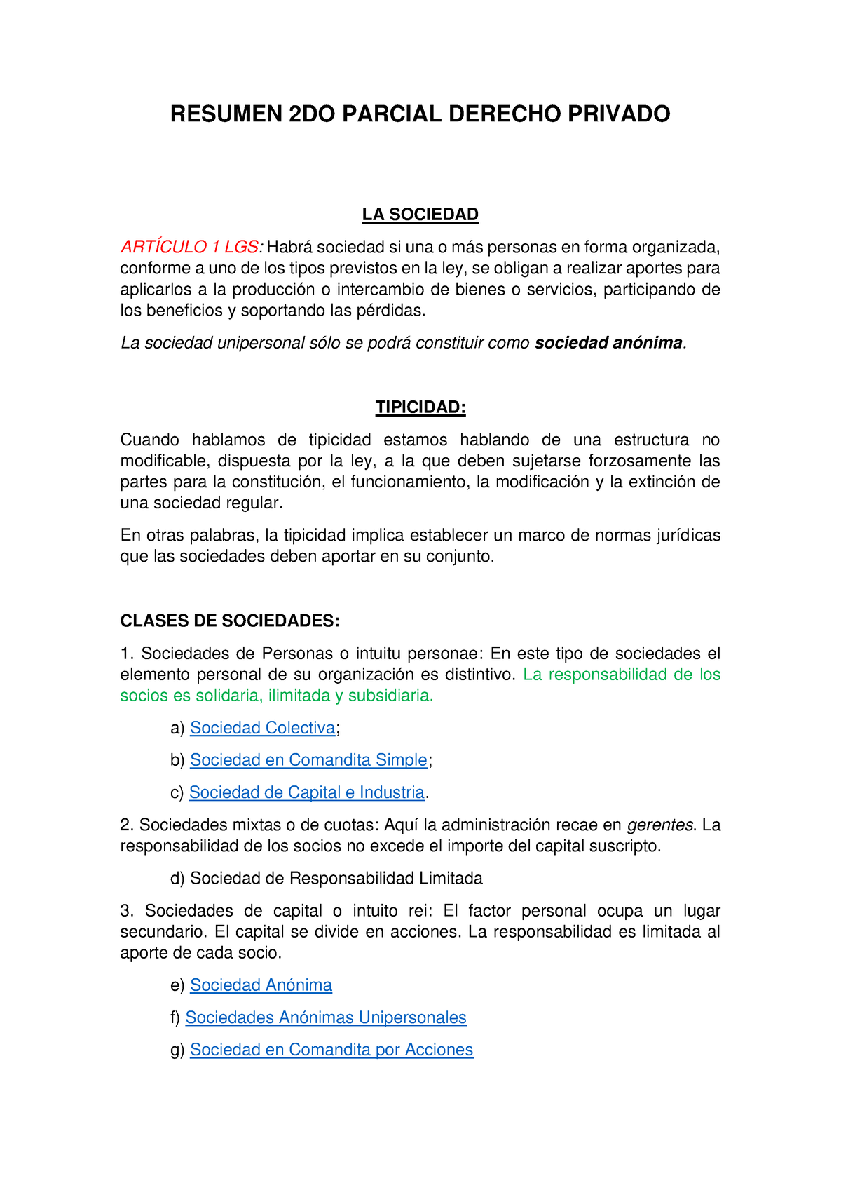 Resumen 2DO Parcial Derecho Privado PDF - RESUMEN 2DO PARCIAL DERECHO ...