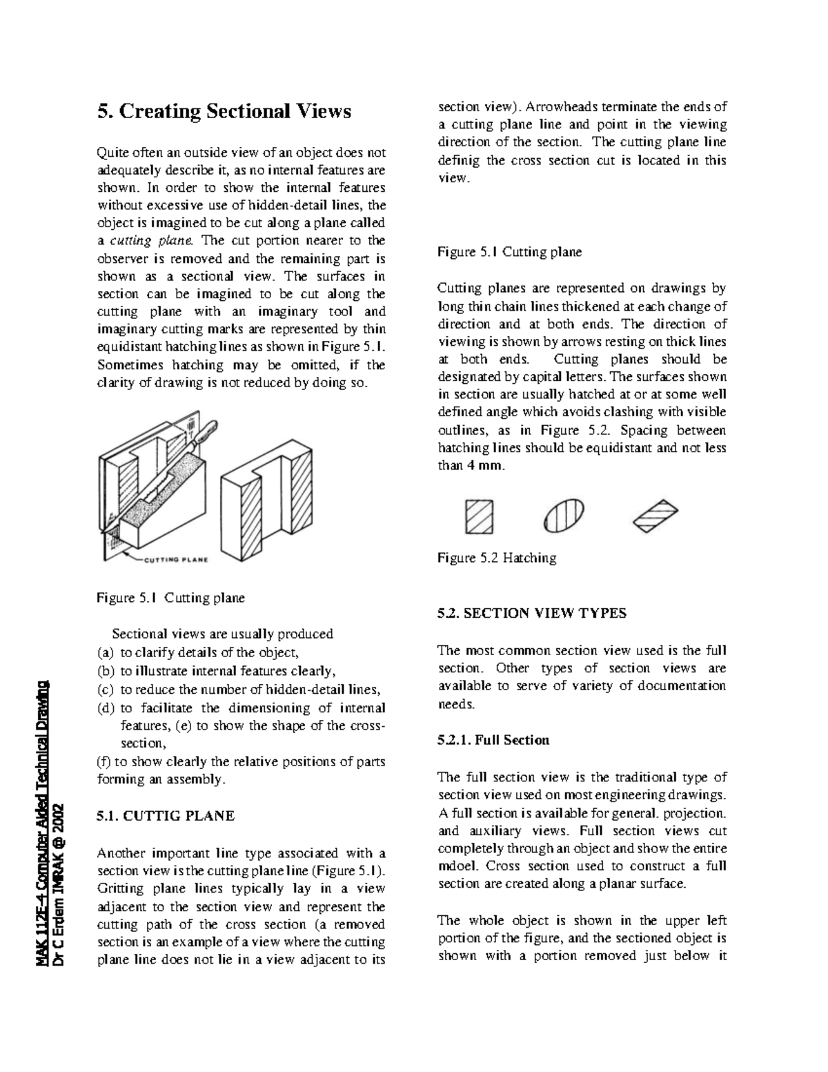 CAD 5 - AUTOCAD NOTES - 5. Creating Sectional Views Quite often an ...