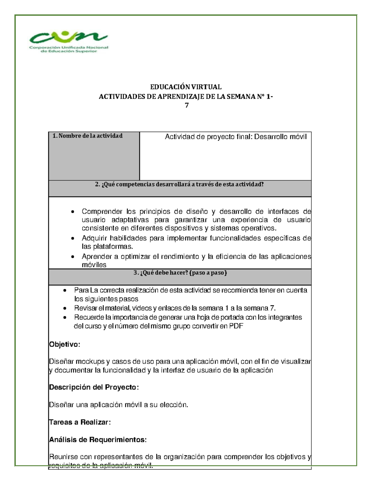 Proyecto de aula final - EDUCACIÓN VIRTUAL ACTIVIDADES DE APRENDIZAJE ...
