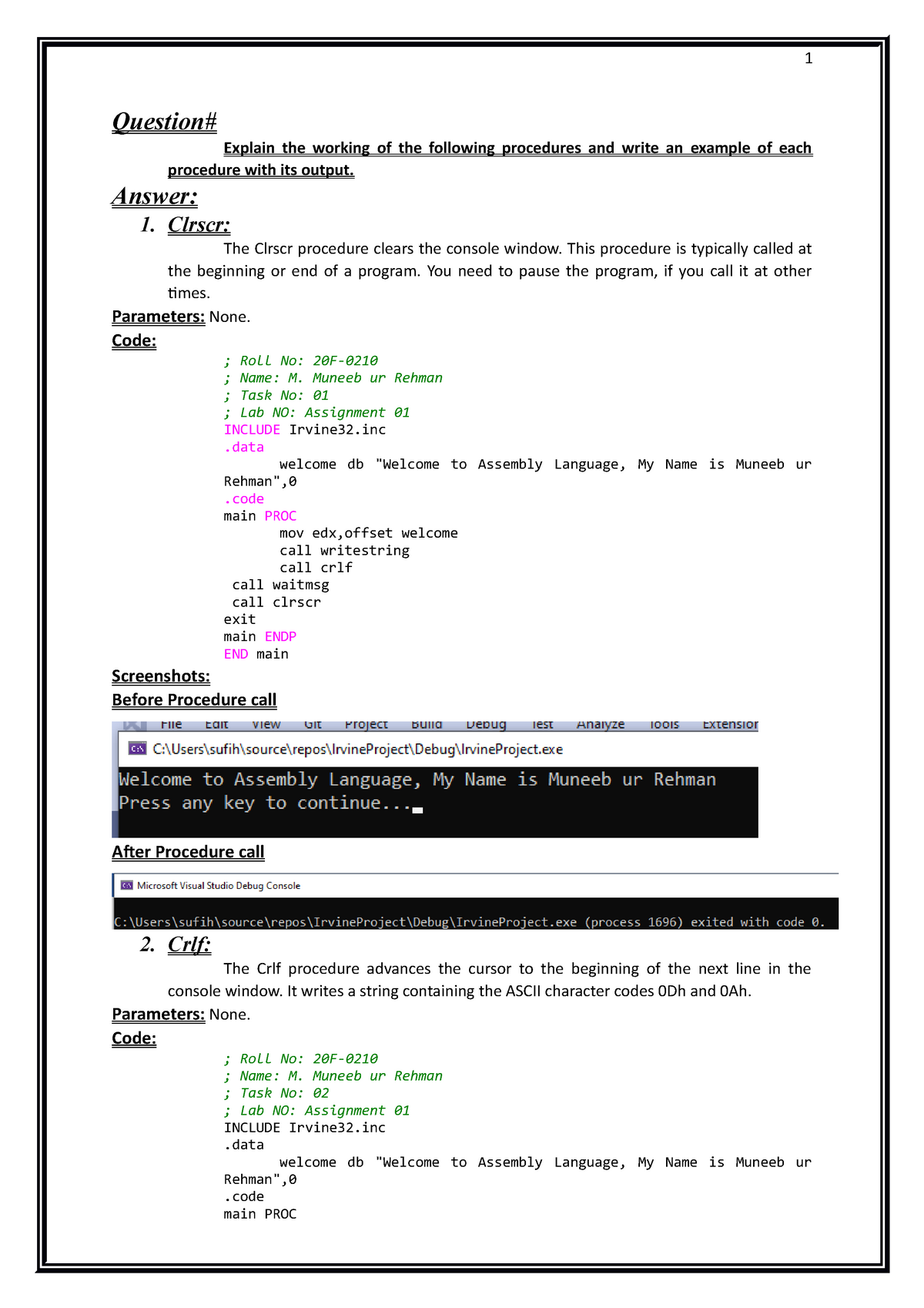 computer language assignment