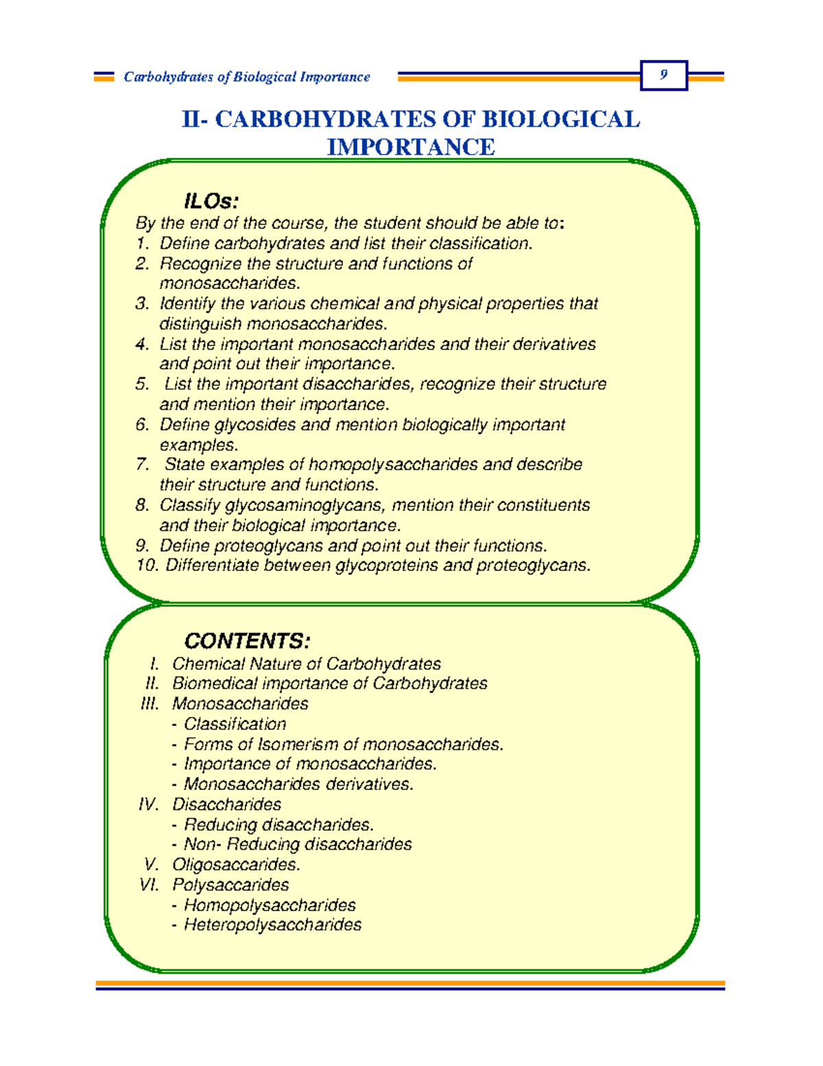 Carbohydrate Chemistry - II- CARBOHYDRATES OF BIOLOGICAL IMPORTANCE ...