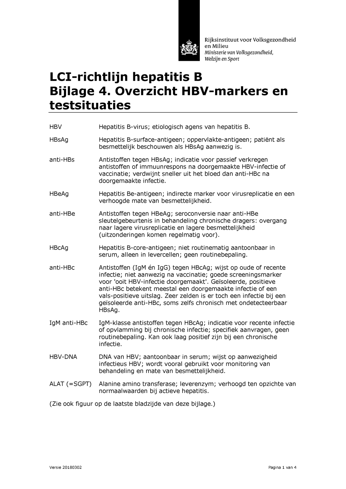 Hepatitis B Bijlage 4 Markers En Testsituaties - LCI-richtlijn ...