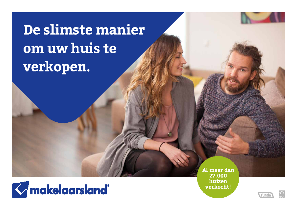 Makelaarsland-verkoopbrochure - Al meer dan 27. huizen verkocht! De