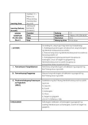 Ronilo's group - For Leaflet sample - Secondary Education - Studocu