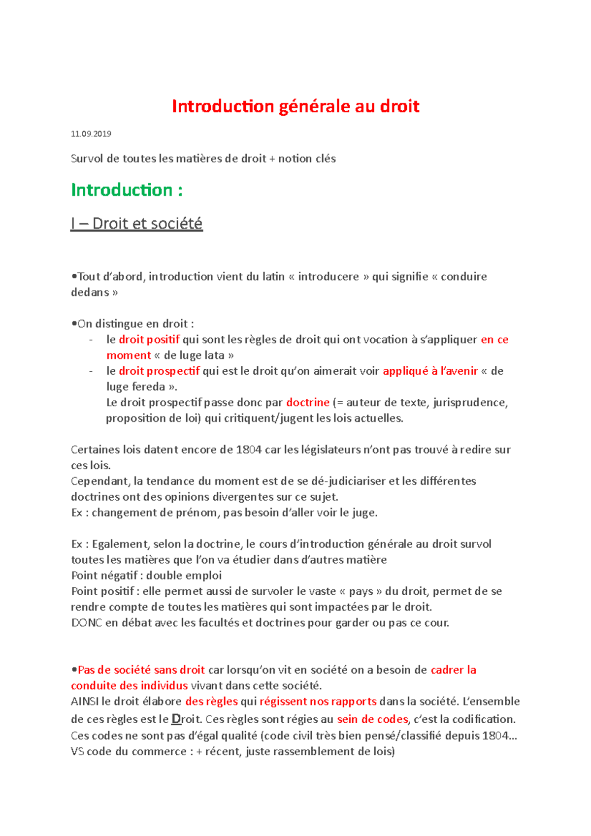 Intro Introduction générale au droit - Introduction générale au droit ...