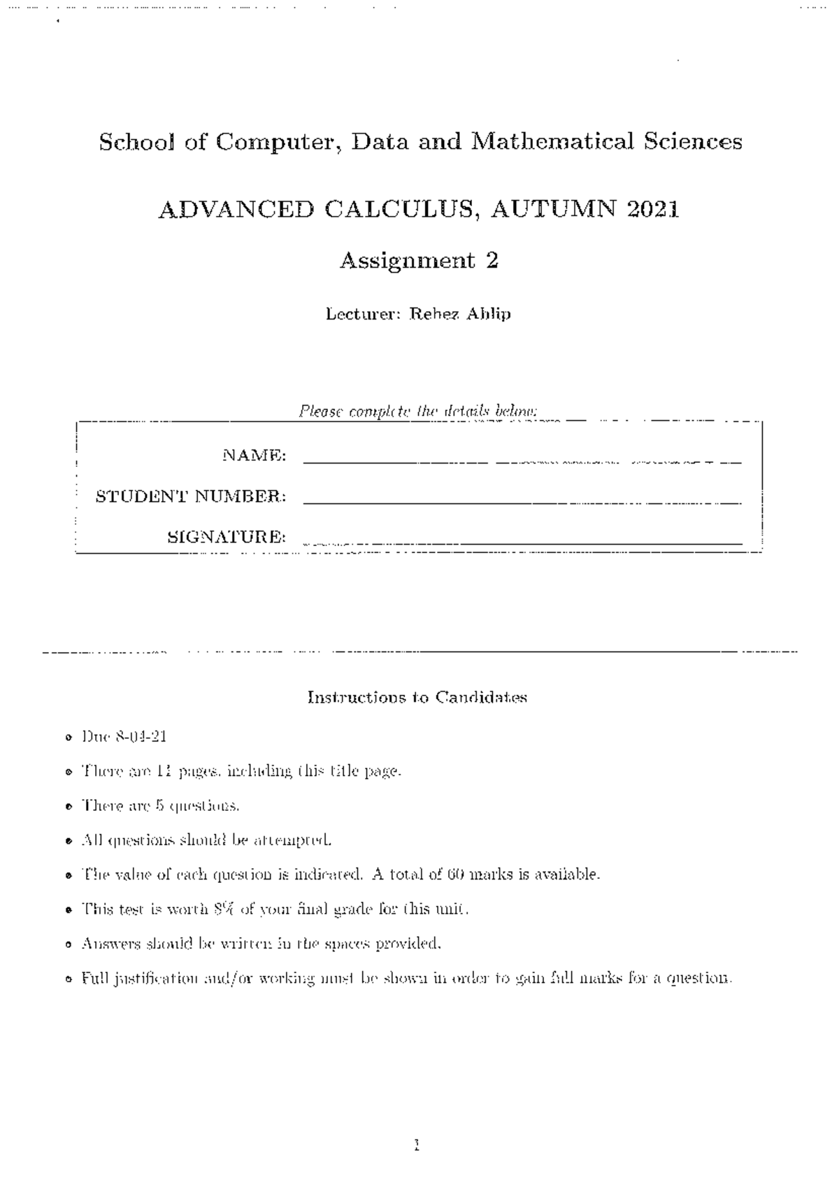AC Assignment 2 - solutions - 200028 - Studocu
