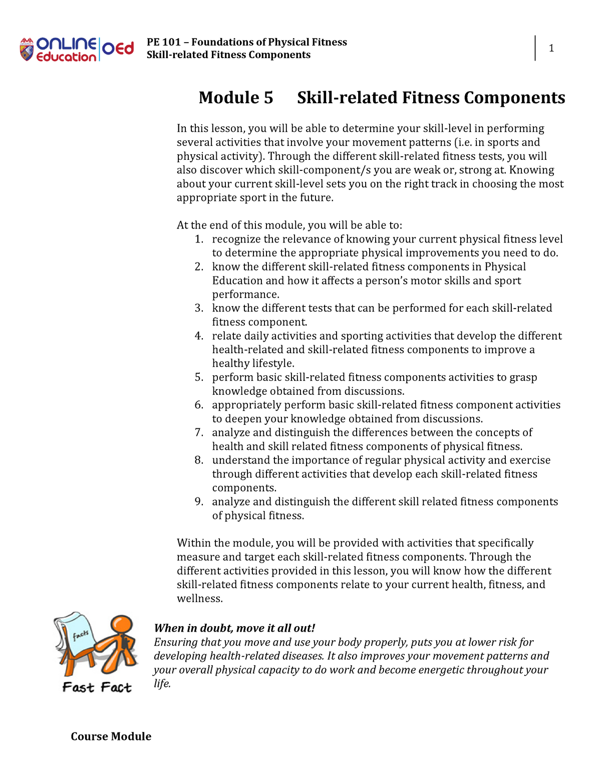 essay about skill related fitness