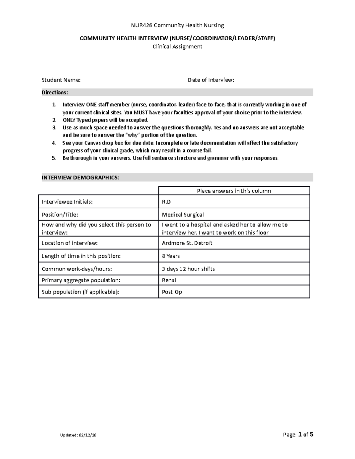 Clinical Interview Complete COMMUNITY HEALTH INTERVIEW NURSE   Thumb 1200 1553 