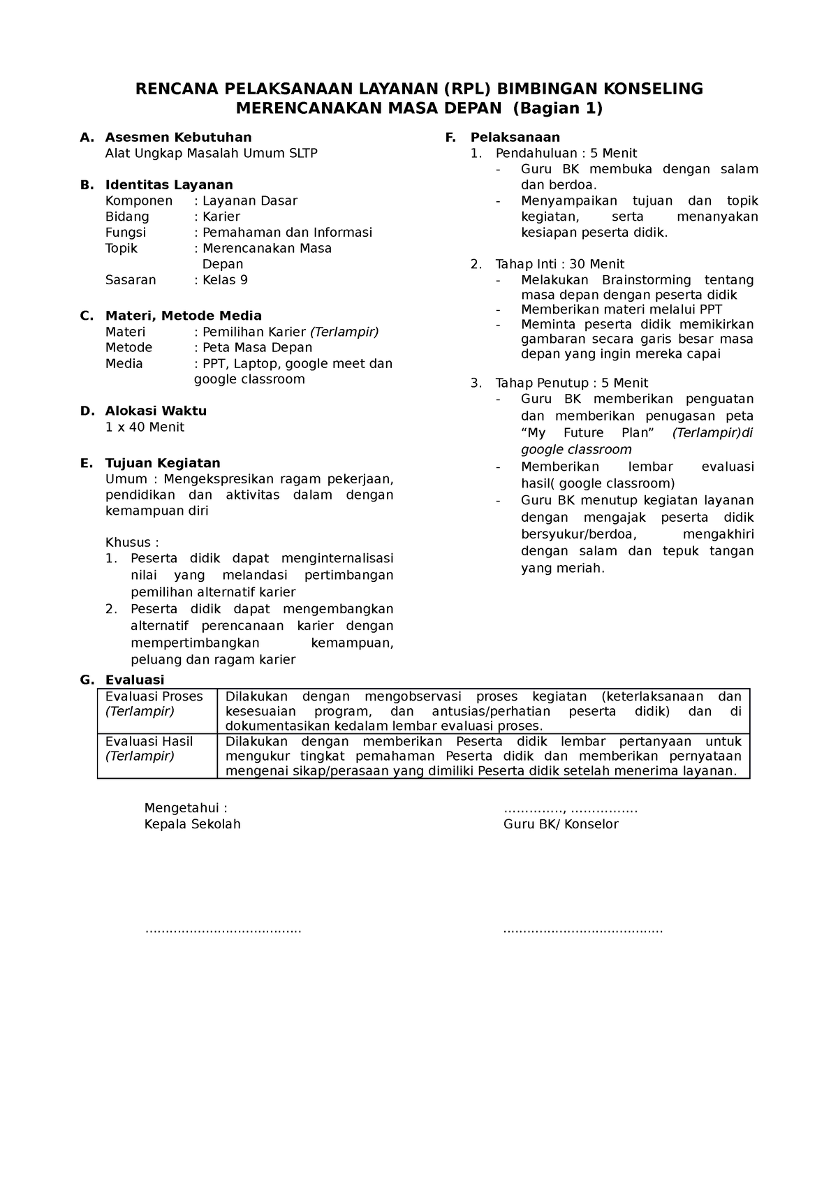 2. RPL - Merencanakan MASA Depan - RENCANA PELAKSANAAN LAYANAN (RPL ...